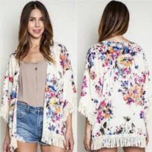 Umgee Floral Kimono Size Small